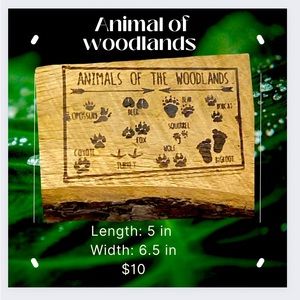 Animals in woodlands piece